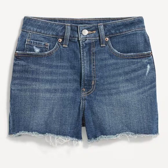 Old Navy High-Waisted OG Cutoff Jean Denim Shorts - 3" inseam - size 12 - Picture 1 of 4